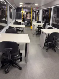 Ônibus itinerante do TRE sobre Iveco Mascarello, foto 5, transformado pela R&R Veículos Especiais